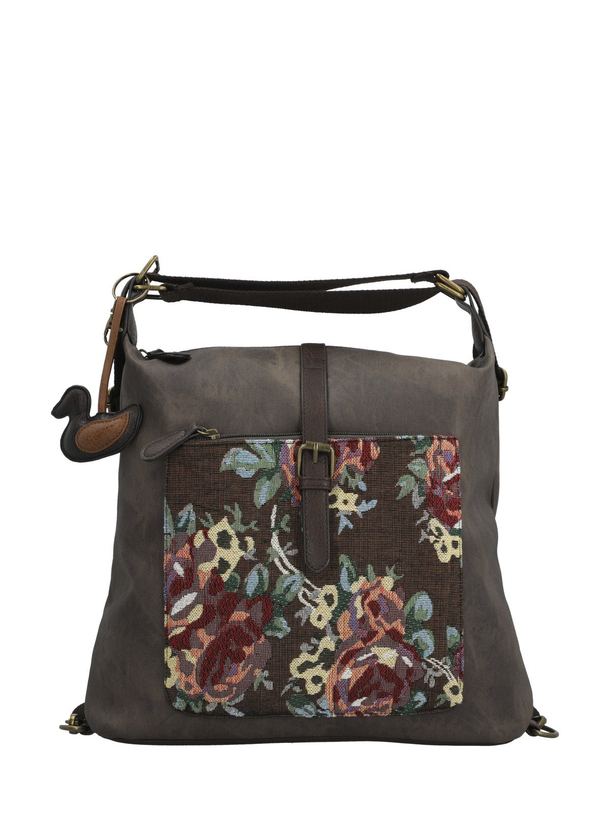 Cartera Textil Mujer Inti Hobo Chocolate Rockford