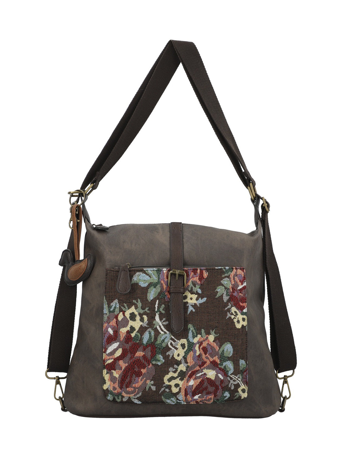 Cartera Textil Mujer Inti Hobo Chocolate Rockford