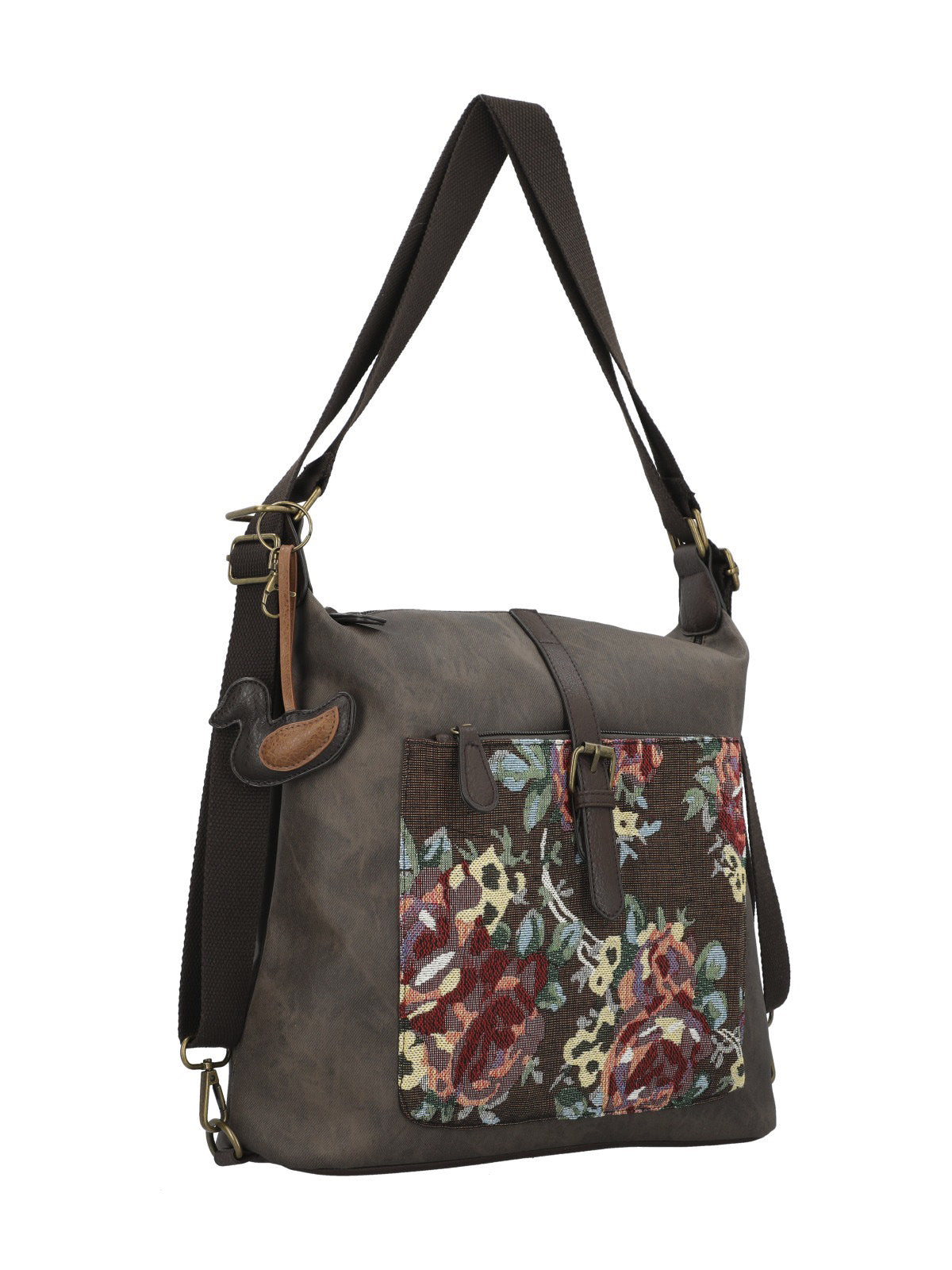Cartera Textil Mujer Inti Hobo Chocolate Rockford