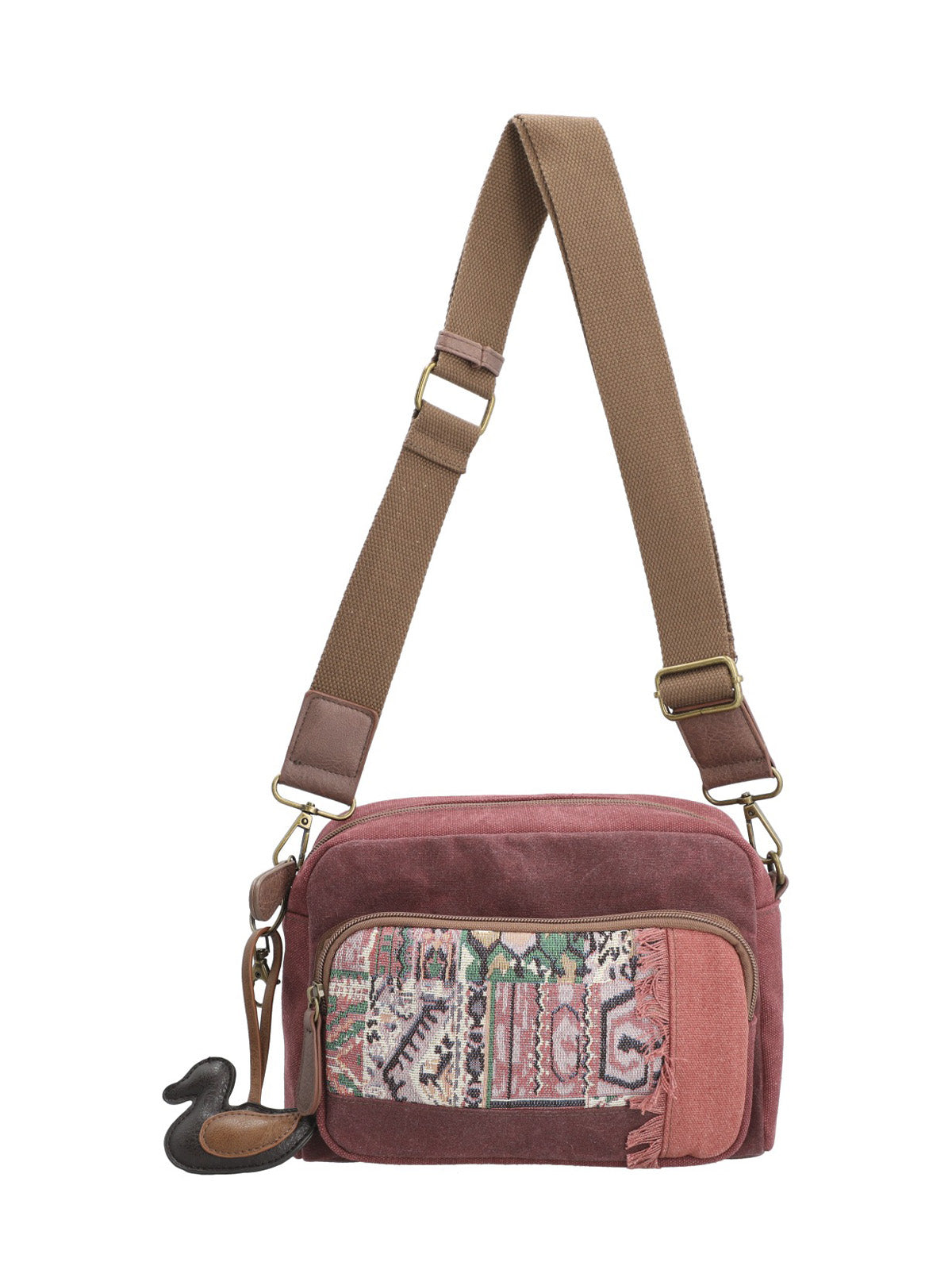 Mochila Textil Mujer Kaur Cross Burdeo Rockford