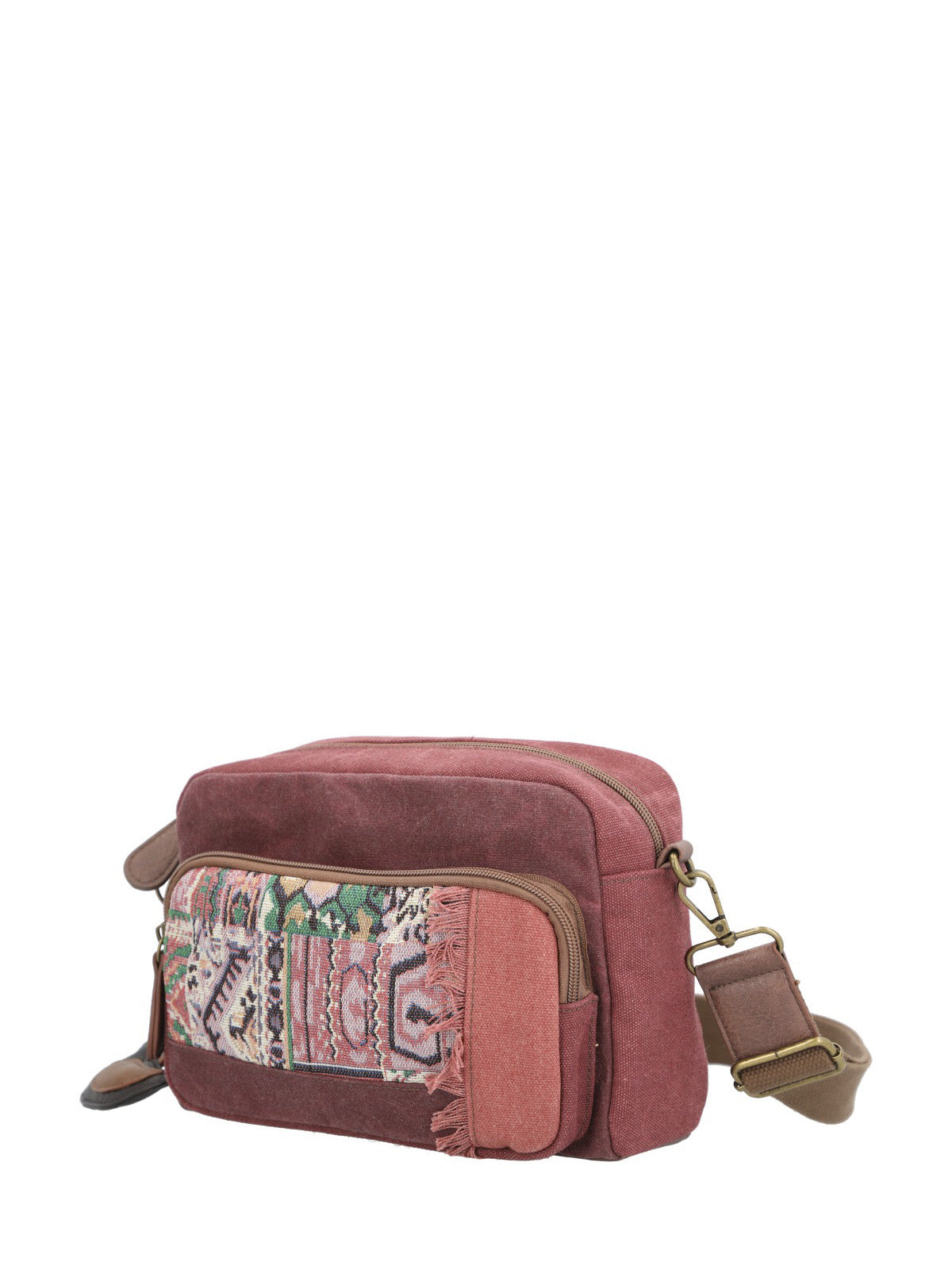 Mochila Textil Mujer Kaur Cross Burdeo Rockford