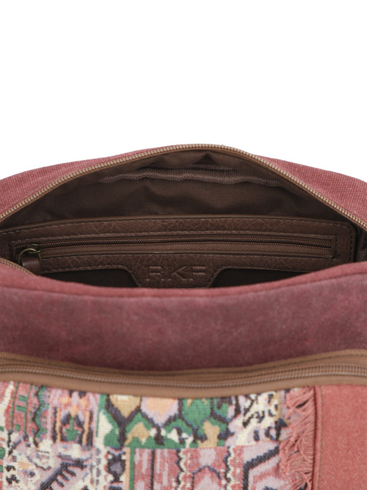 Mochila Textil Mujer Kaur Cross Burdeo Rockford