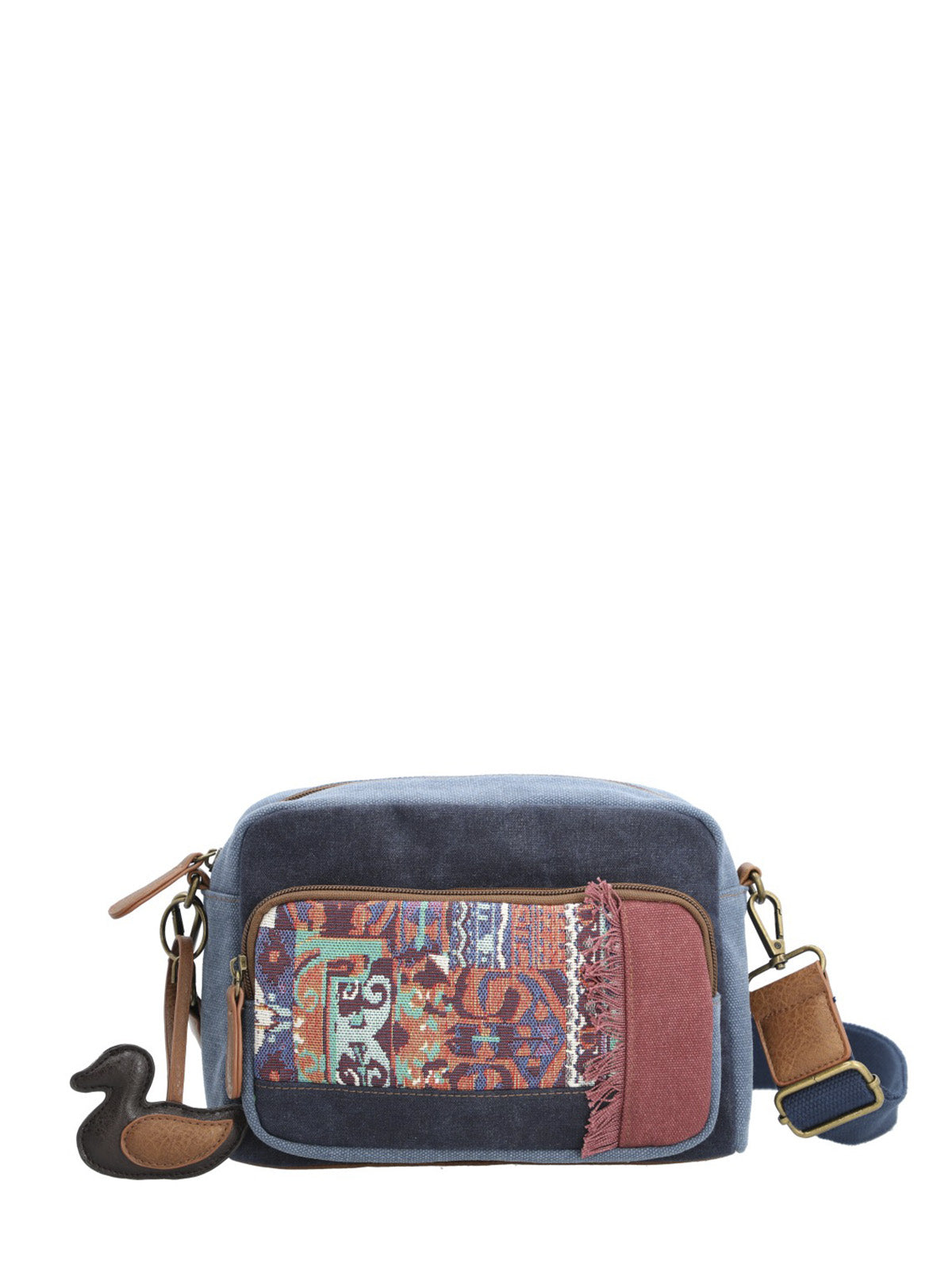 Cartera Textil Mujer Kaur Cross Azul Rockford
