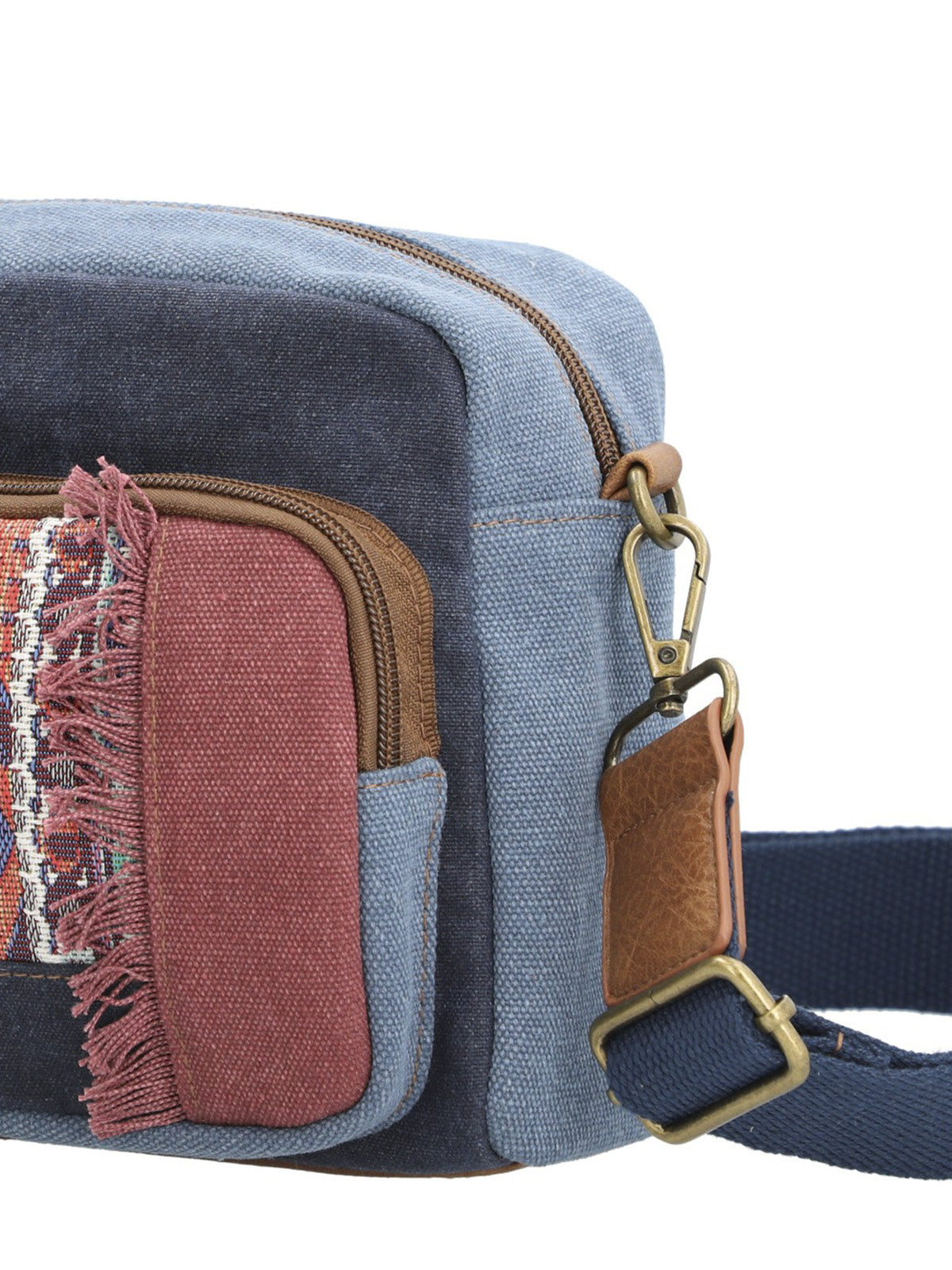 Cartera Textil Mujer Kaur Cross Azul Rockford