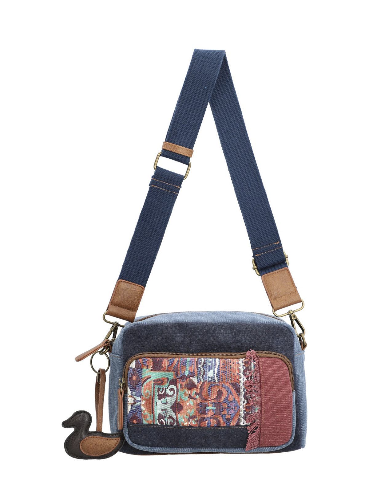 Cartera Textil Mujer Kaur Cross Azul Rockford