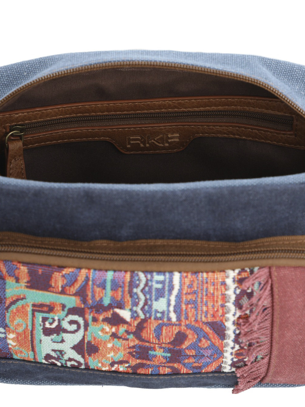 Cartera Textil Mujer Kaur Cross Azul Rockford