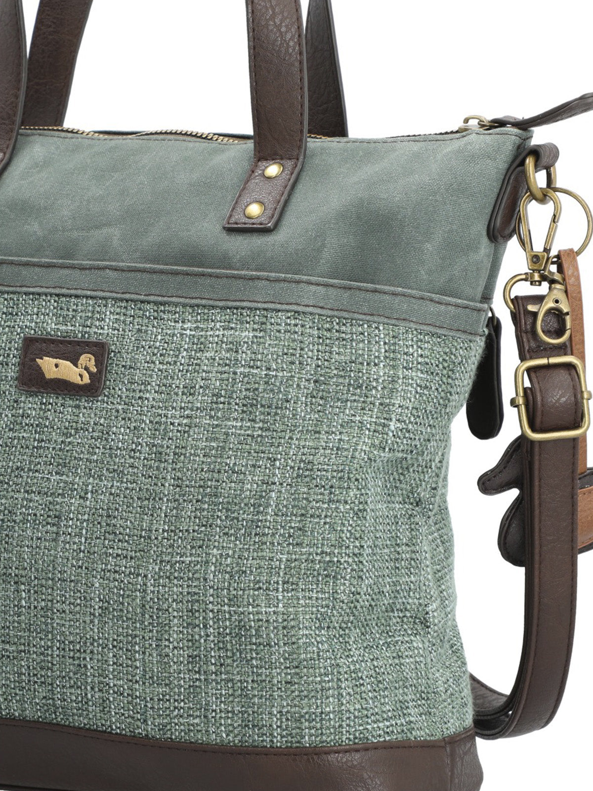 Cartera Textil Mujer Qori Tote Verde Rockford