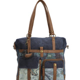 Cartera Textil Mujer Atzi Bag Azul Rockford