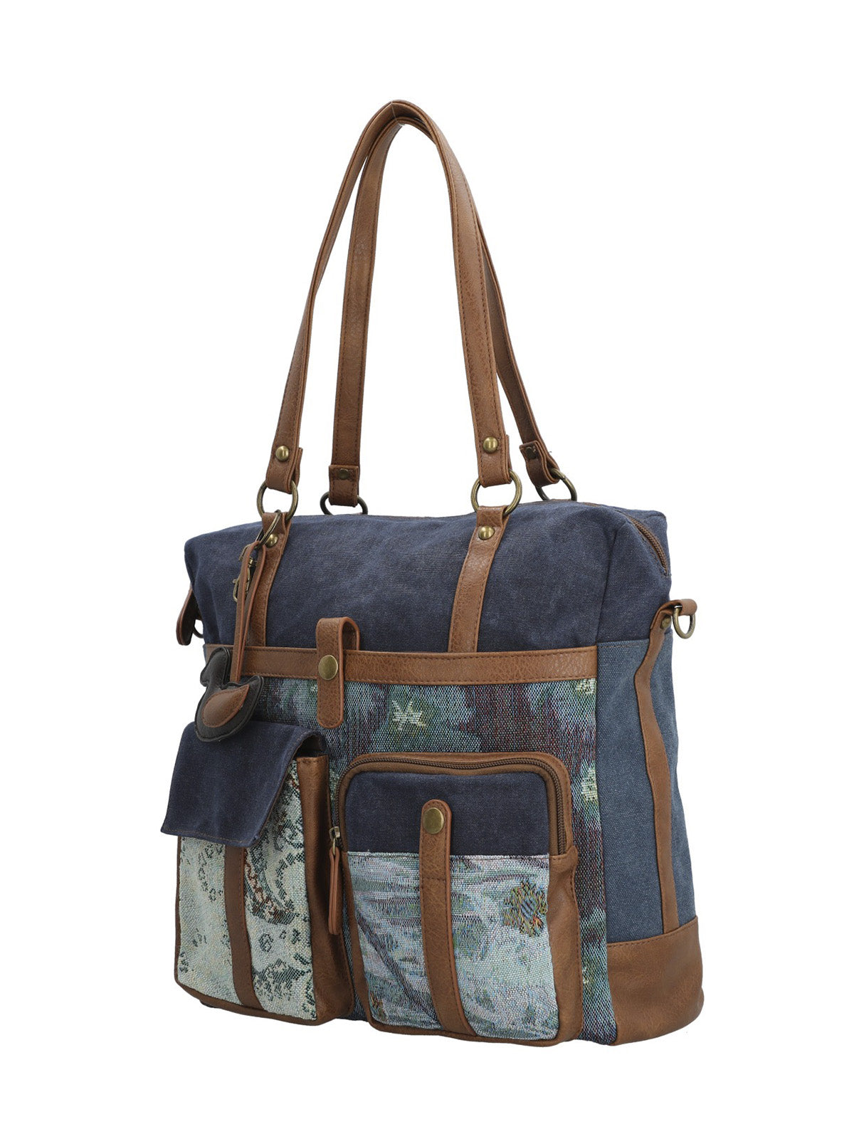 Cartera Textil Mujer Atzi Bag Azul Rockford