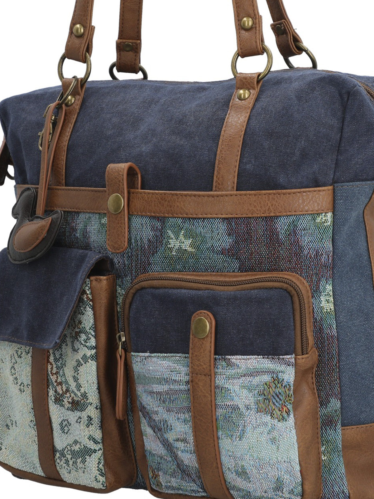 Cartera Textil Mujer Atzi Bag Azul Rockford