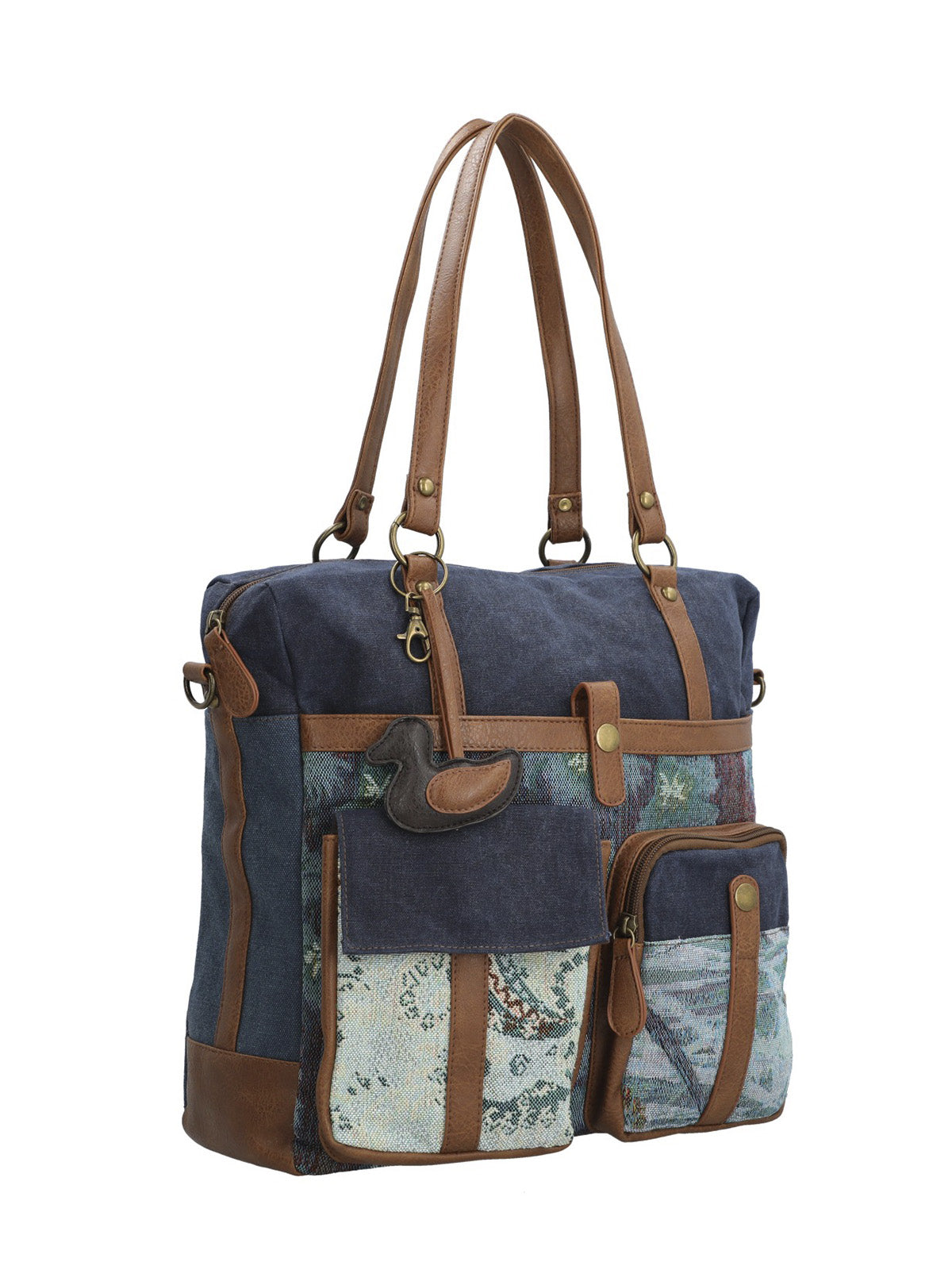 Cartera Textil Mujer Atzi Bag Azul Rockford