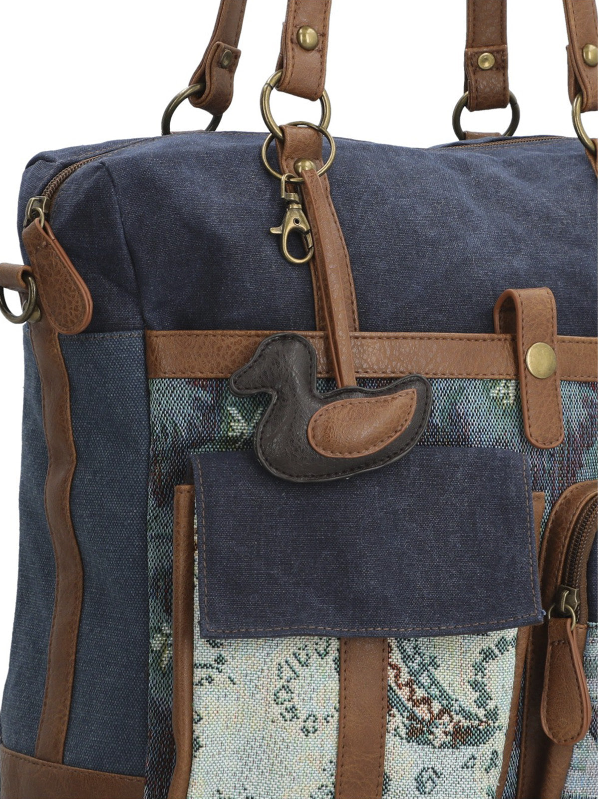 Cartera Textil Mujer Atzi Bag Azul Rockford