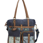 Cartera Textil Mujer Atzi Bag Azul Rockford