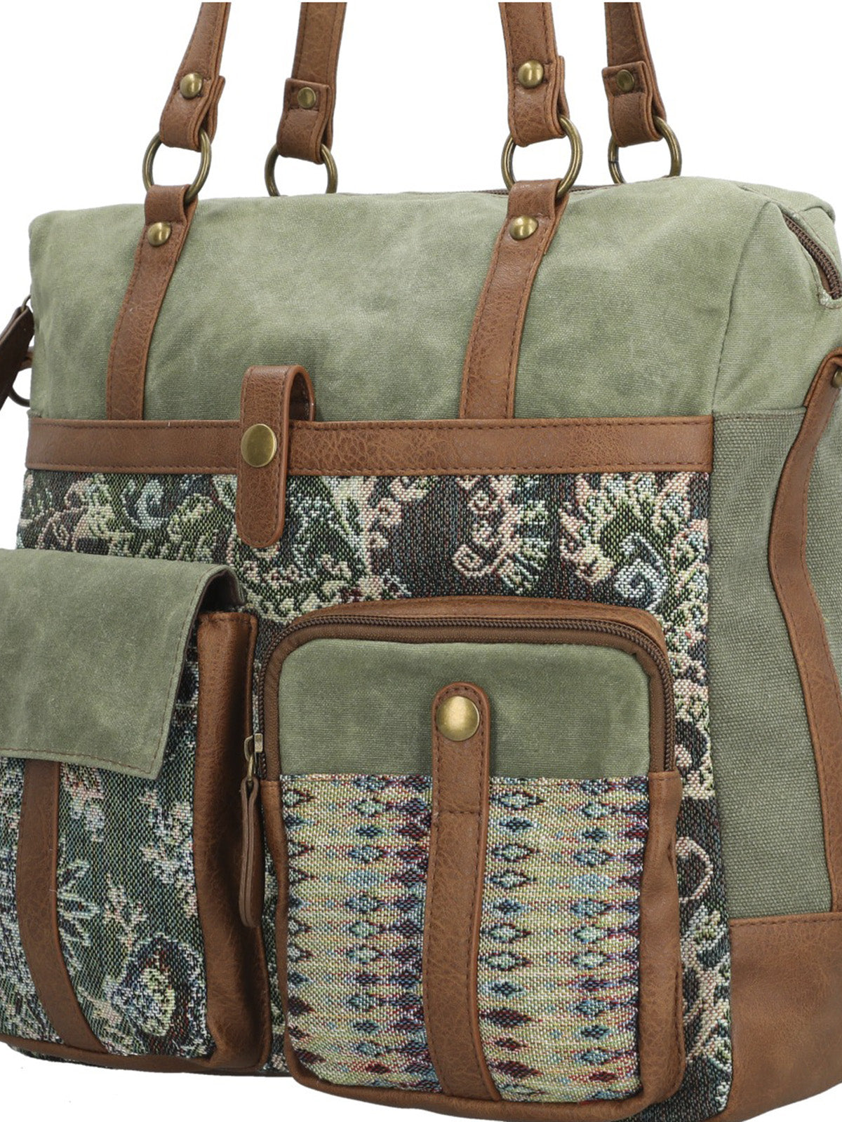 Cartera Textil Mujer Atzi Bag Verde Rockford