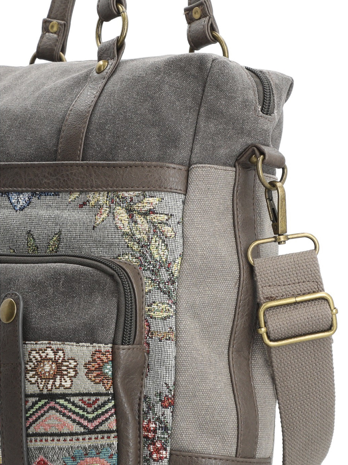 Cartera Textil Mujer Atzi Bag Gris Rockford