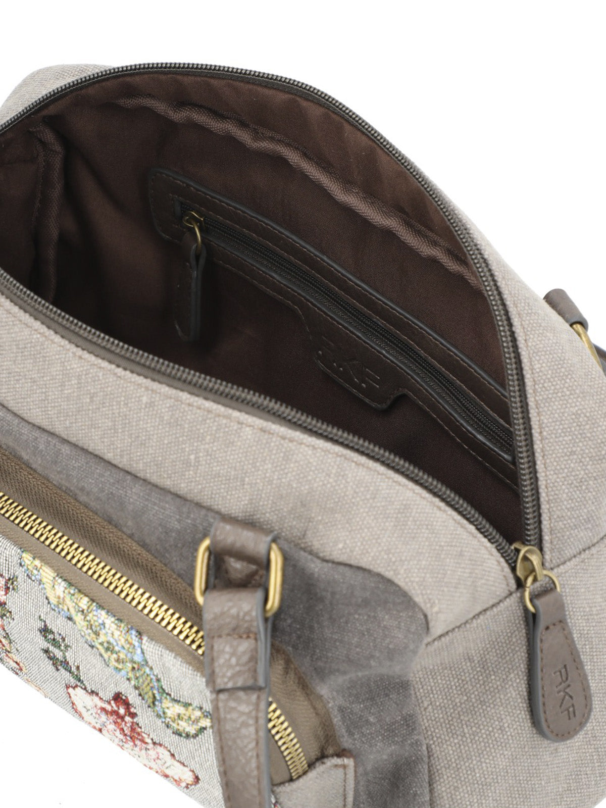 Mochila Textil Mujer Munay Bag Gris Rockford