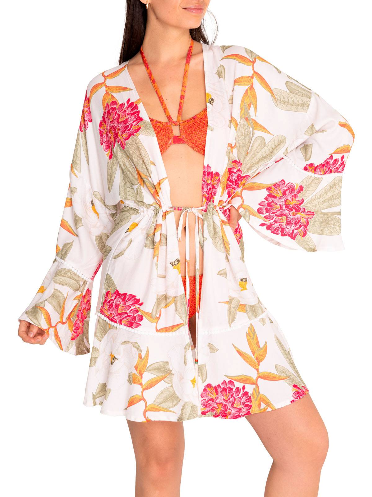 Salida De Baño Fibras Naturales Mujer Capura Blanco Rockford