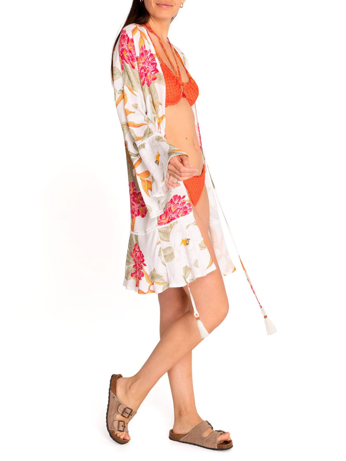 Salida De Baño Fibras Naturales Mujer Capura Blanco Rockford