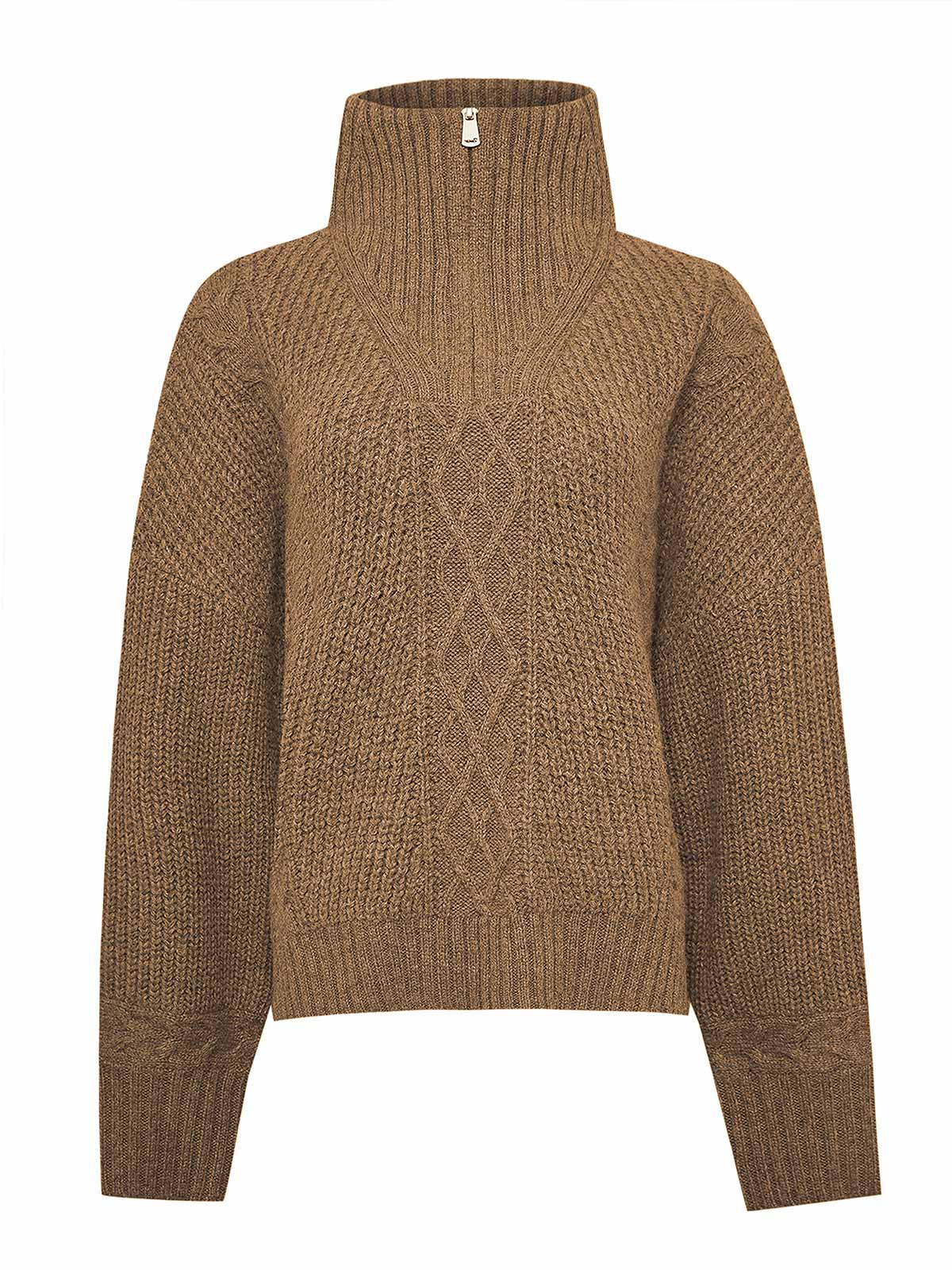 Sweater Alpaca Mujer Kun Café Rockford