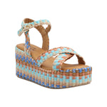 Sandalia Rafia Mujer Allegra Celeste Rockford