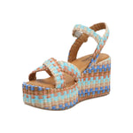 Sandalia Rafia Mujer Allegra Celeste Rockford