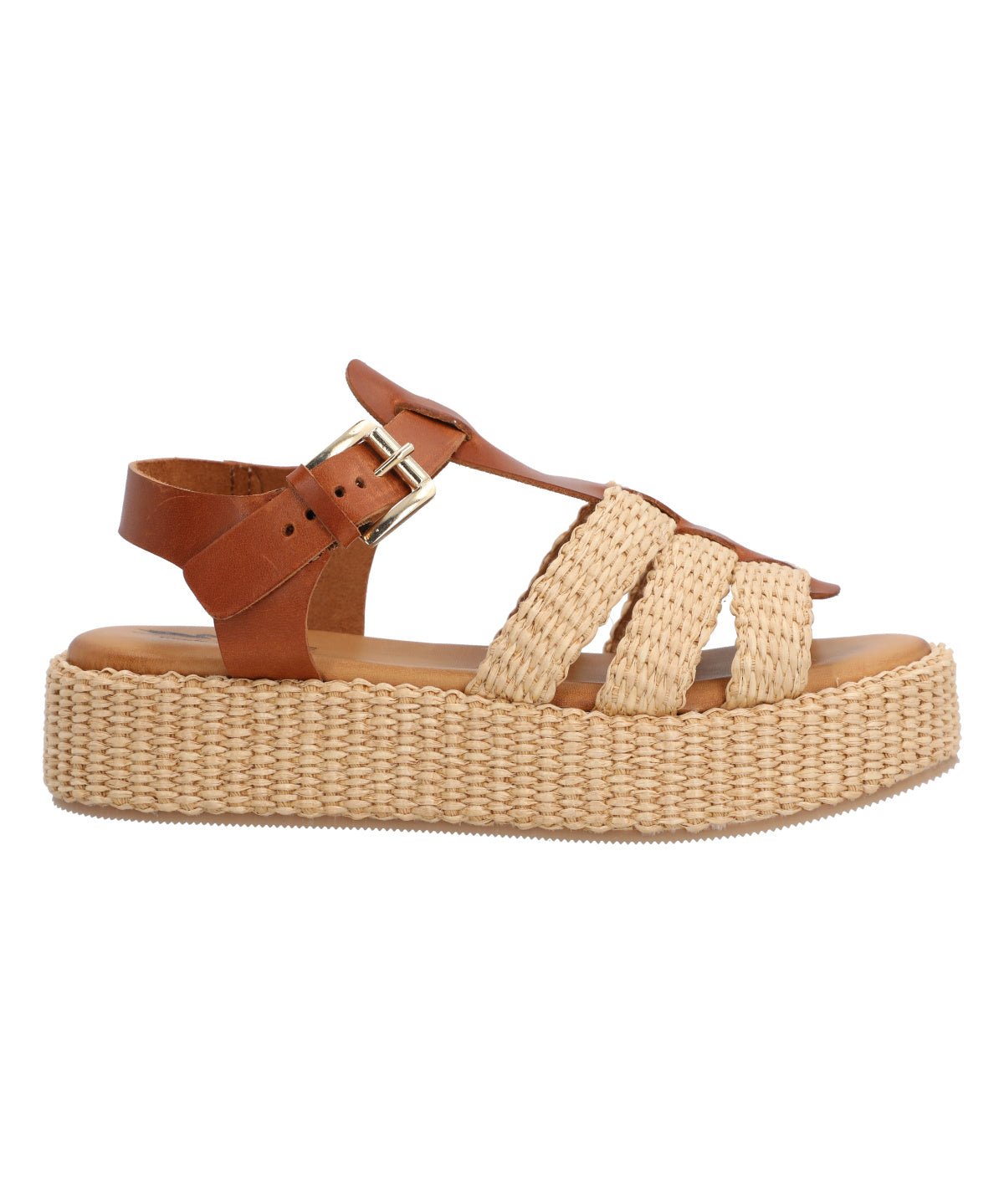 Sandalia Rafia Mujer Romola Beige Rockford
