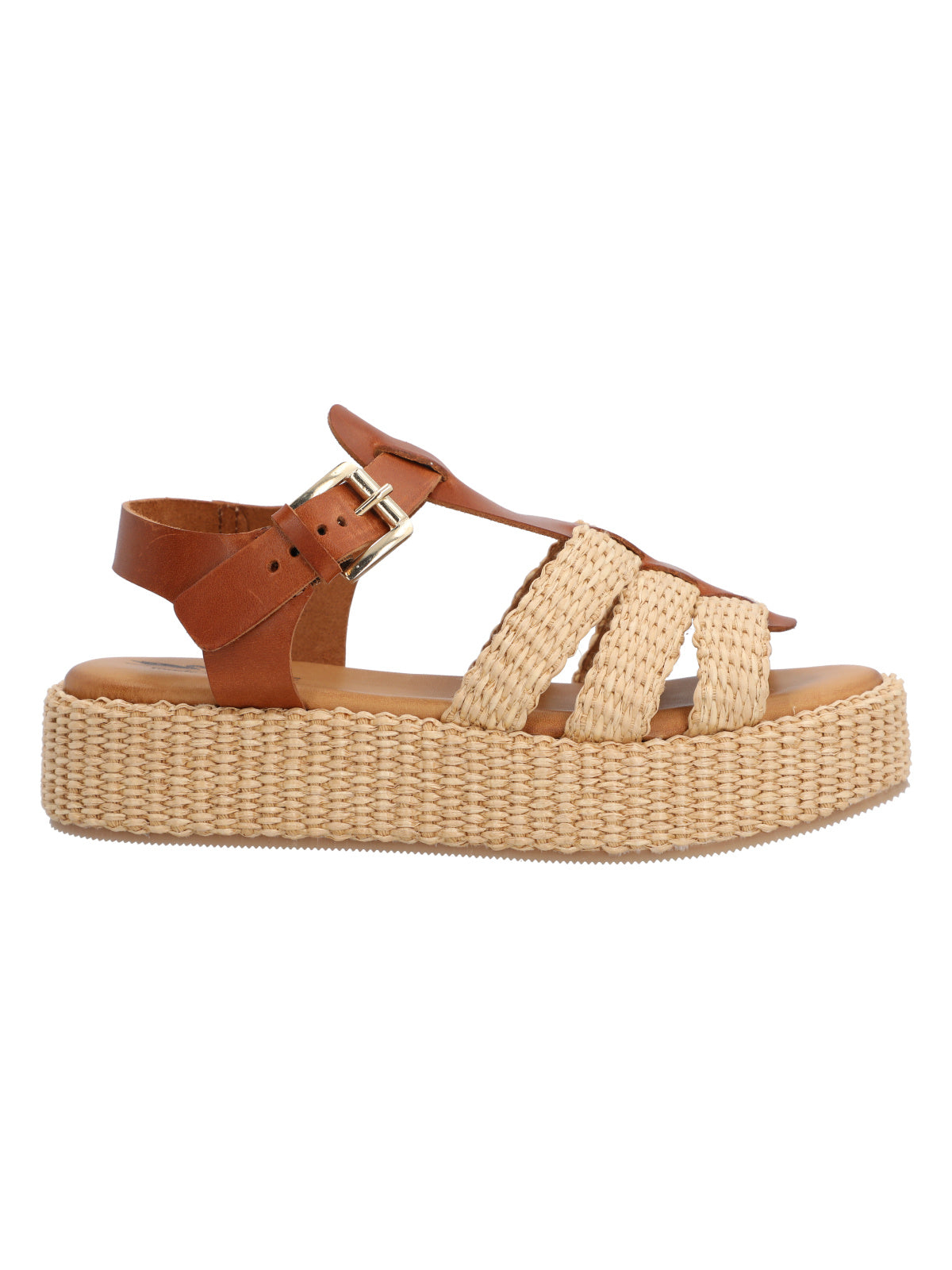 Sandalia Rafia Mujer Romola Beige Rockford