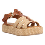 Sandalia Rafia Mujer Romola Beige Rockford