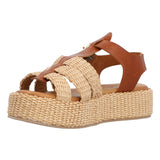 Sandalia Rafia Mujer Romola Beige Rockford