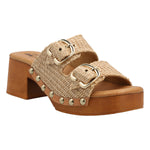 Sandalia Rafia Mujer Chiara Beige Rockford