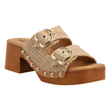 Sandalia Rafia Mujer Chiara Beige Rockford