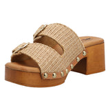 Sandalia Rafia Mujer Chiara Beige Rockford