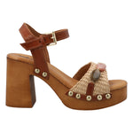 Sandalia Rafia Mujer Isotta Beige Rockford