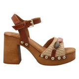 Sandalia Rafia Mujer Isotta Beige Rockford