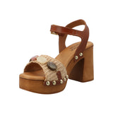 Sandalia Rafia Mujer Isotta Beige Rockford