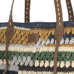 Cartera Rafia/Cuero Mujer Rkf Amalfi Tote Beige Rockford