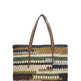 Cartera Rafia/Cuero Mujer Rkf Amalfi Tote Beige Rockford