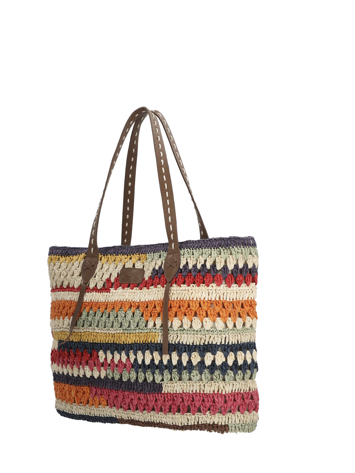 Cartera Rafia/Cuero Mujer Rkf Amalfi Tote Multicolor Rockford