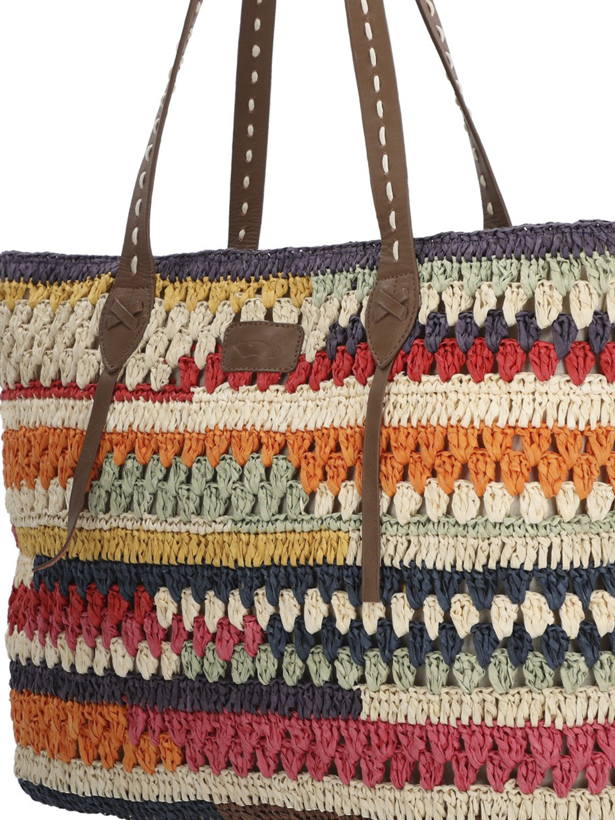 Cartera Rafia/Cuero Mujer Rkf Amalfi Tote Multicolor Rockford