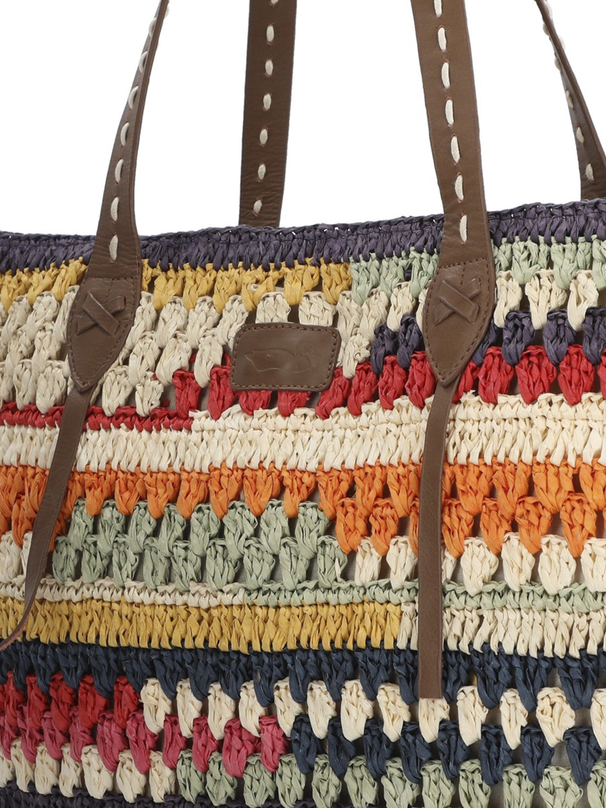 Cartera Rafia/Cuero Mujer Rkf Amalfi Tote Multicolor Rockford