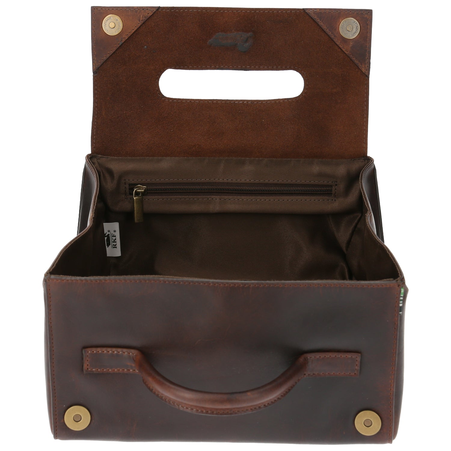 Neceser Cuero Unisex Tc New Necessaire Café Rockford