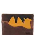 Tarjetero Cuero Unisex Fd Camel Card Multicolor Rockford