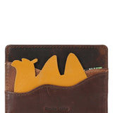 Tarjetero Cuero Unisex Fd Camel Card Multicolor Rockford