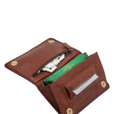 Tabaquera Cuero Unisex Aq Tobacco Case Café Rockford