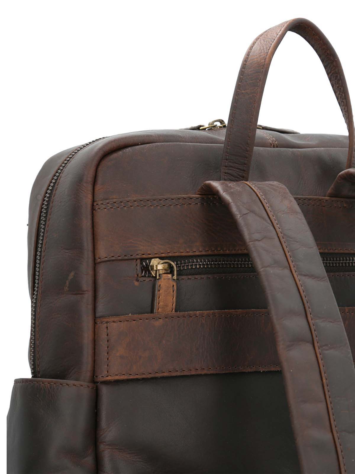 Mochila Cuero Unisex Tc Crawford Back Chocolate Rockford