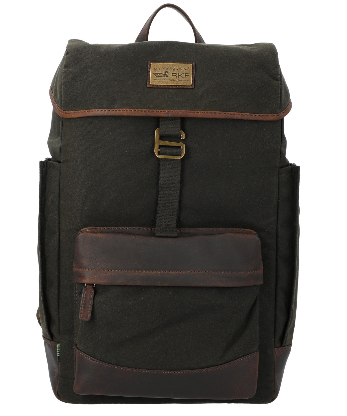 Mochila Canvas Engrasado Inglés Y Cuero Unisex Uk Norwich Back Café Rockford