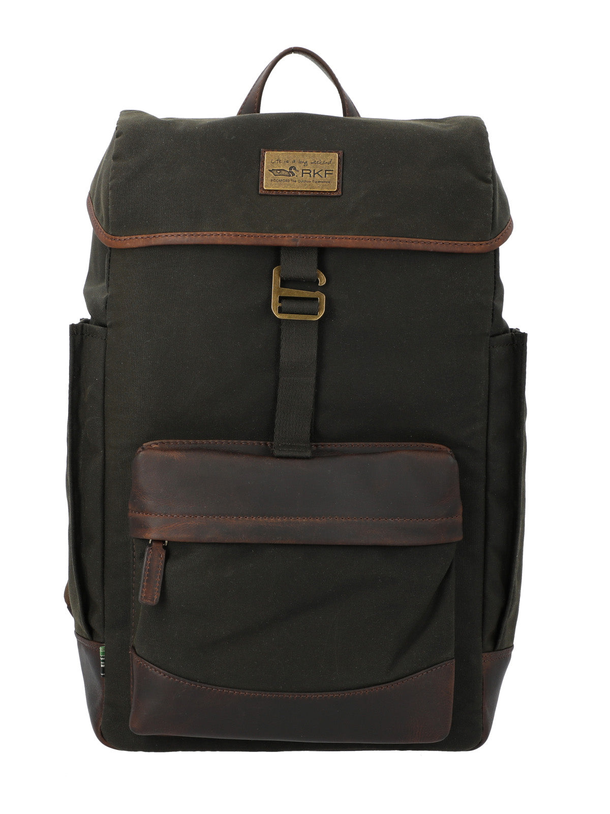 Mochila Canvas Engrasado Inglés Y Cuero Unisex Uk Norwich Back Café Rockford