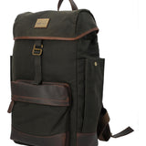 Mochila Canvas Engrasado Inglés Y Cuero Unisex Uk Norwich Back Café Rockford