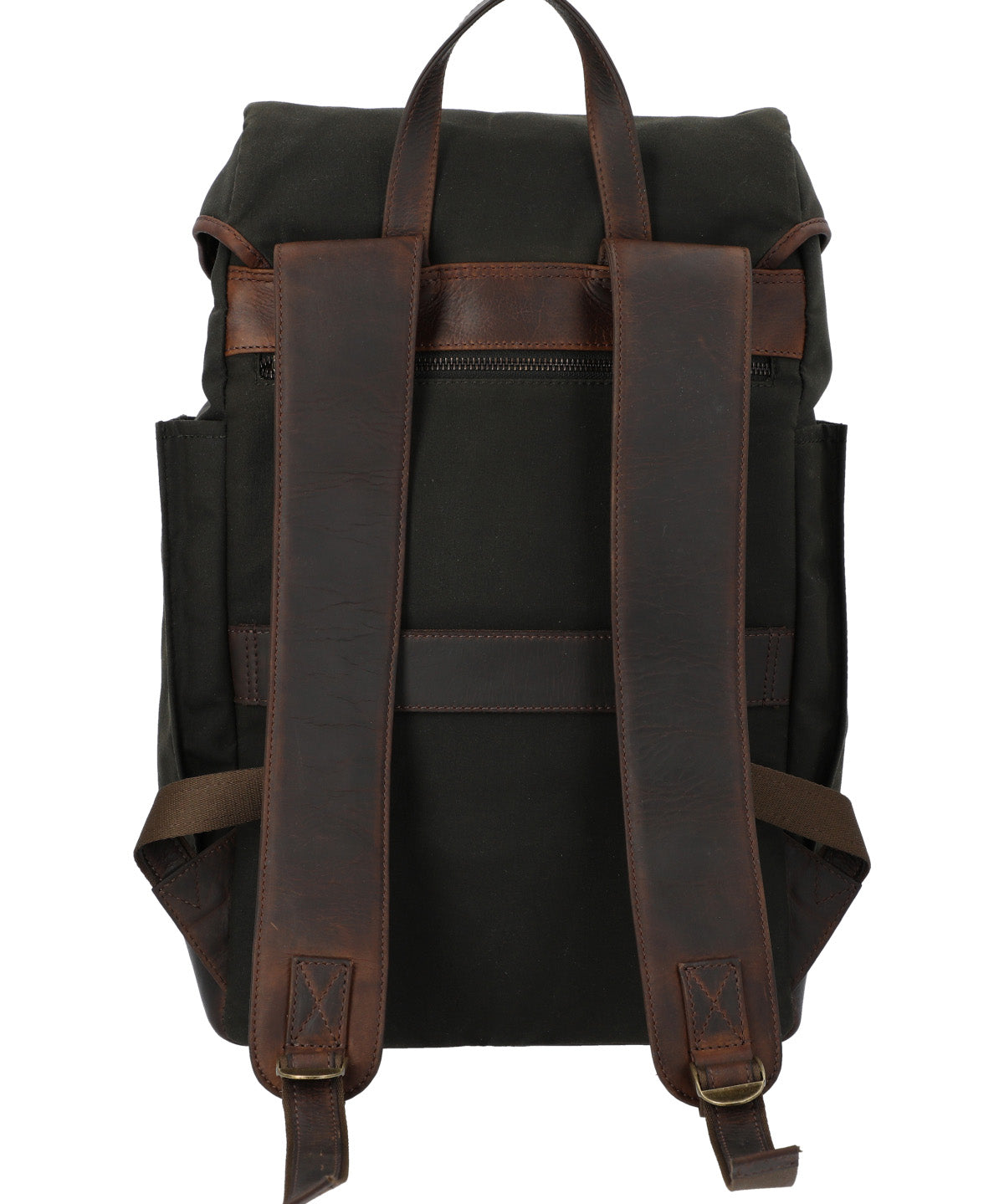 Mochila Canvas Engrasado Inglés Y Cuero Unisex Uk Norwich Back Café Rockford
