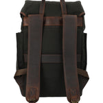 Mochila Canvas Engrasado Inglés Y Cuero Unisex Uk Norwich Back Café Rockford